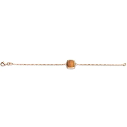 Bracelet Femme ONE MORE Pantelleria OR Rose 750/1000 avec Œil de Tigre