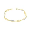 Bracelet Femme OR 375/1000 Bicolore et Oxydes