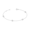 Bracelet Femme OR 375/100 Blanc et Oxydes