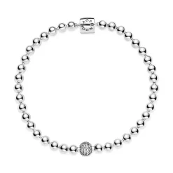 Bracelet Femme PANDORA SPHÈRE ET PAVÉ 19CM Argent 925/1000