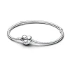 Bracelet Femme Pandora ARGENT 925/1000 Maille Serpent Fermoir Cœur 590719-20