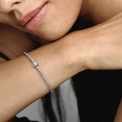 Bracelet Femme Pandora ARGENT 925/1000 Rivière Halo Scintillant 599416C01-18