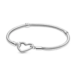 Bracelet Femme PANDORA MAILLE SERPENT 19CM FERMOIR CŒUR Argent 925/1000