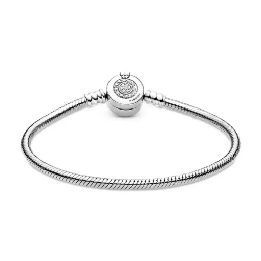 Bracelet Femme PANDORA MAILLE SERPENT 18 CM O COURONNÉ SCINTILLANT Argent 925/1000