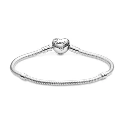 Bracelet Femme PANDORA MAILLE SERPENT 19 CM FERMOIR CŒUR ARBRE DE VIE Argent 925/1000