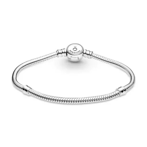 Bracelet Femme PANDORA MAILLE SERPENT 19 CM FERMOIR MÉDAILLON BLEU SCINTILLANT Argent 925/1000