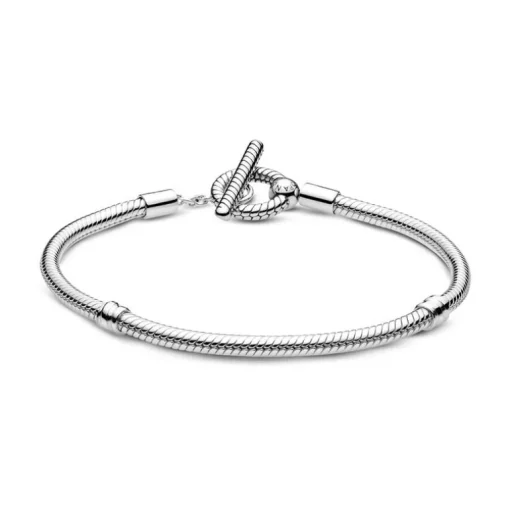 Bracelet Femme PANDORA MAILLE SERPENT 19CM FERMOIR EN T PANDORA MOMENTS Argent 925/1000