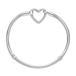 Bracelet Femme PANDORA MAILLE SERPENT 19CM FERMOIR CŒUR Argent 925/1000