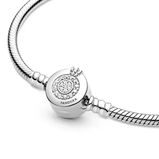 Bracelet Femme PANDORA MAILLE SERPENT 18 CM O COURONNÉ SCINTILLANT Argent 925/1000