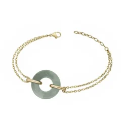 Bracelet femme PHEBUS acier doré et acetate