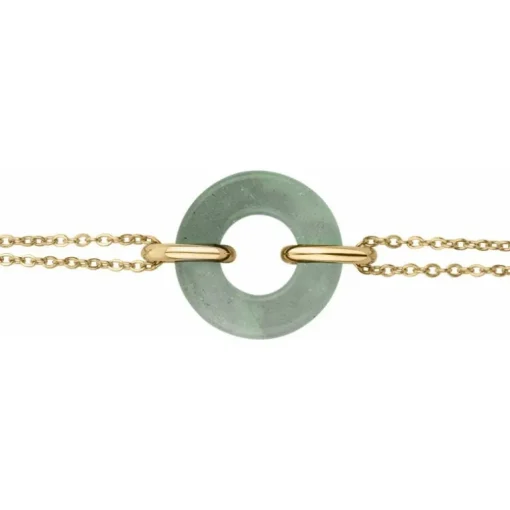 Bracelet femme PHEBUS acier doré et acetate