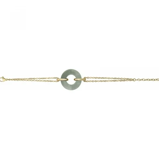 Bracelet femme PHEBUS acier doré et acetate