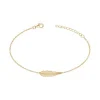 Bracelet Femme Plume PLAQUE OR jaune