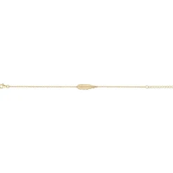 Bracelet Femme Plume PLAQUE OR jaune