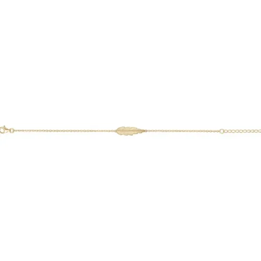 Bracelet Femme Plume PLAQUE OR jaune