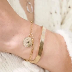 Bracelet Femme SAUNIER ZÉPHYR Plaqué Or