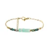Bracelet Femme SCOOTER Acier Doré Verre Aventurine