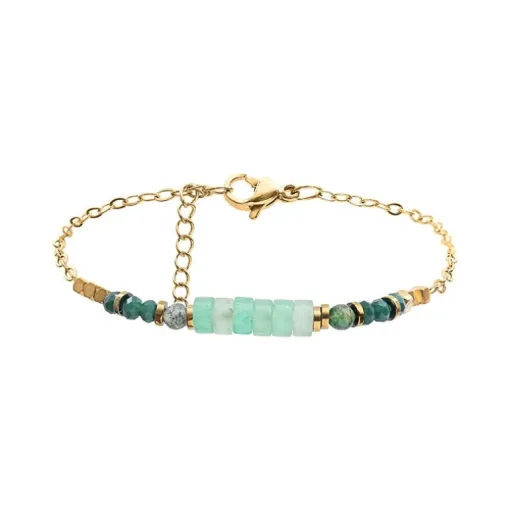 Bracelet Femme SCOOTER Acier Doré Verre Aventurine