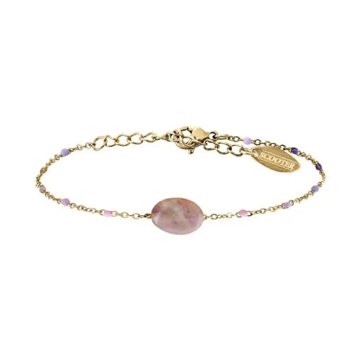 Bracelet Femme SCOOTER Acier Doré Améthyste