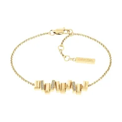 Bracelet Femme SCULPTURAL CALVIN KLEIN Acier doré et cristaux