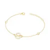 Bracelet femme signe infini EDORA PLAQUE OR et oxydes
