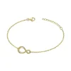Bracelet femme signe infini EDORA PLAQUE OR et oxyde