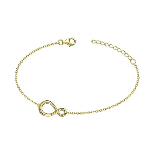 Bracelet femme signe infini EDORA PLAQUE OR et oxyde