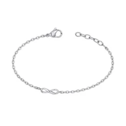 Bracelet femme signe infini PHEBUS acier argenté