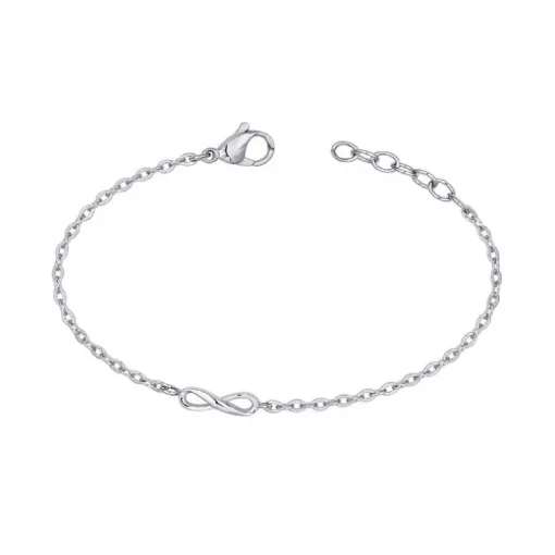 Bracelet femme signe infini PHEBUS acier argenté