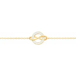 Bracelet femme signe infini EDORA PLAQUE OR et oxydes
