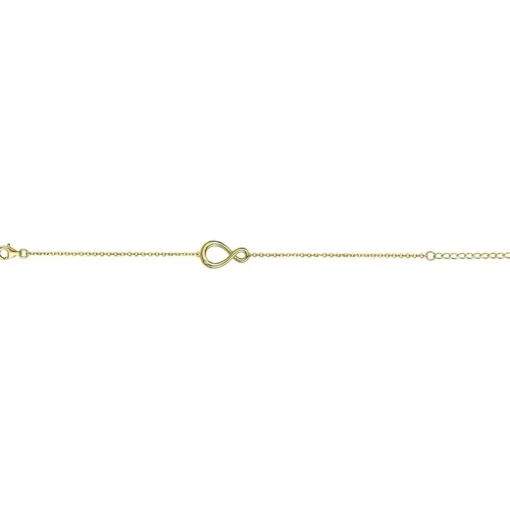 Bracelet femme signe infini EDORA PLAQUE OR et oxyde