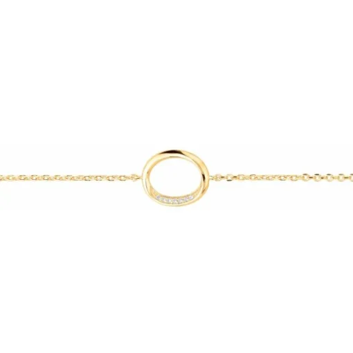 Bracelet femme sphère EDORA PLAQUE OR et oxydes