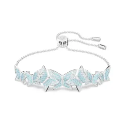 Bracelet Femme SWAROVSKI LILIA PAPILLON BLEU Métal Rhodié Blanc