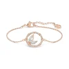 Bracelet femme Swarovski Dellium métal doré rose et cristaux