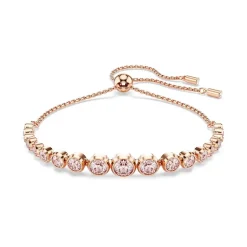 Bracelet Femme Swarovski Tennis Imber Doré Rose et Cristaux 5718204