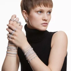 Bracelet Femme Swarovski Tennis Una Angelic Argenté Cristaux 5071173