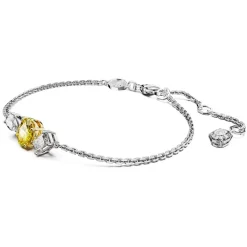 Bracelet Femme SWAROVSKI MESMERA JAUNE Métal Rhodié Blanc