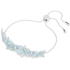 Bracelet Femme SWAROVSKI LILIA PAPILLON BLEU Métal Rhodié Blanc