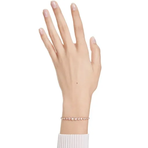 Bracelet Femme Swarovski Tennis Imber Doré Rose et Cristaux 5718204