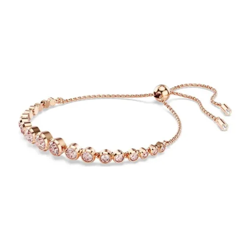 Bracelet Femme Swarovski Tennis Imber Doré Rose et Cristaux 5718204