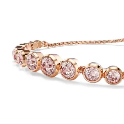 Bracelet Femme Swarovski Tennis Imber Doré Rose et Cristaux 5718204