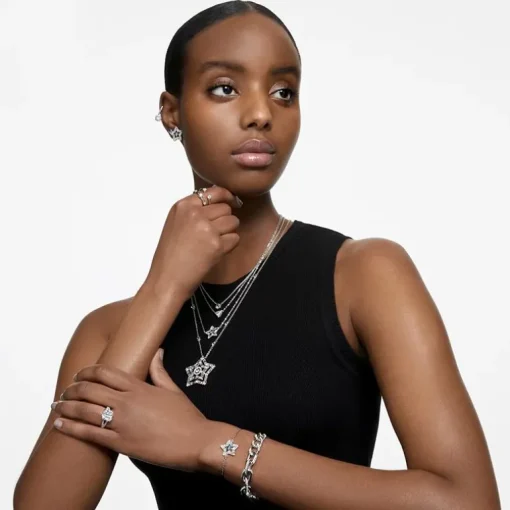 Bracelet femme swarovski Stella métal rhodié et Cristaux
