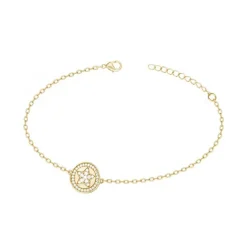 Bracelet femme étoile EDORA PLAQUE OR et oxydes