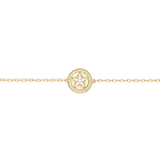 Bracelet femme étoile EDORA PLAQUE OR et oxydes