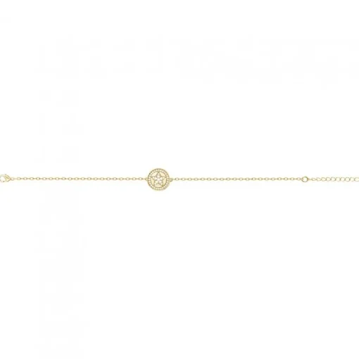 Bracelet femme étoile EDORA PLAQUE OR et oxydes