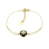 Bracelet Femme ZAG EVELYNE ONYX NOIR Acier Doré