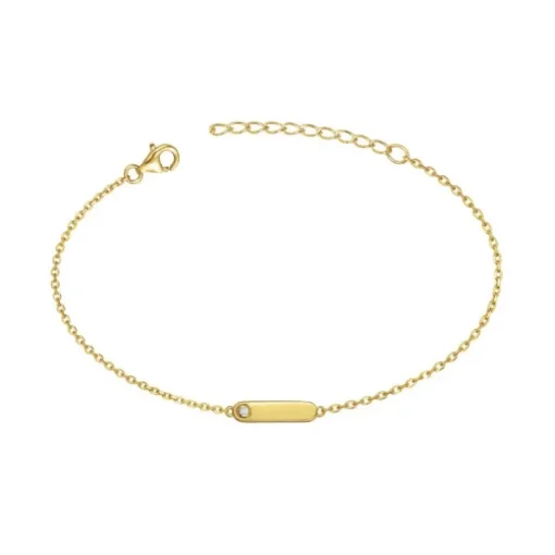 Bracelet Femme Addict La Garçonne PLAQUE OR et Diamant