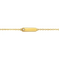 Bracelet Femme Addict La Garçonne PLAQUE OR et Diamant