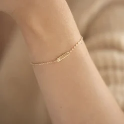 Bracelet Femme Addict La Garçonne PLAQUE OR et Diamant