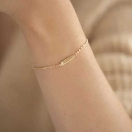 Bracelet Femme Addict La Garçonne PLAQUE OR et Diamant